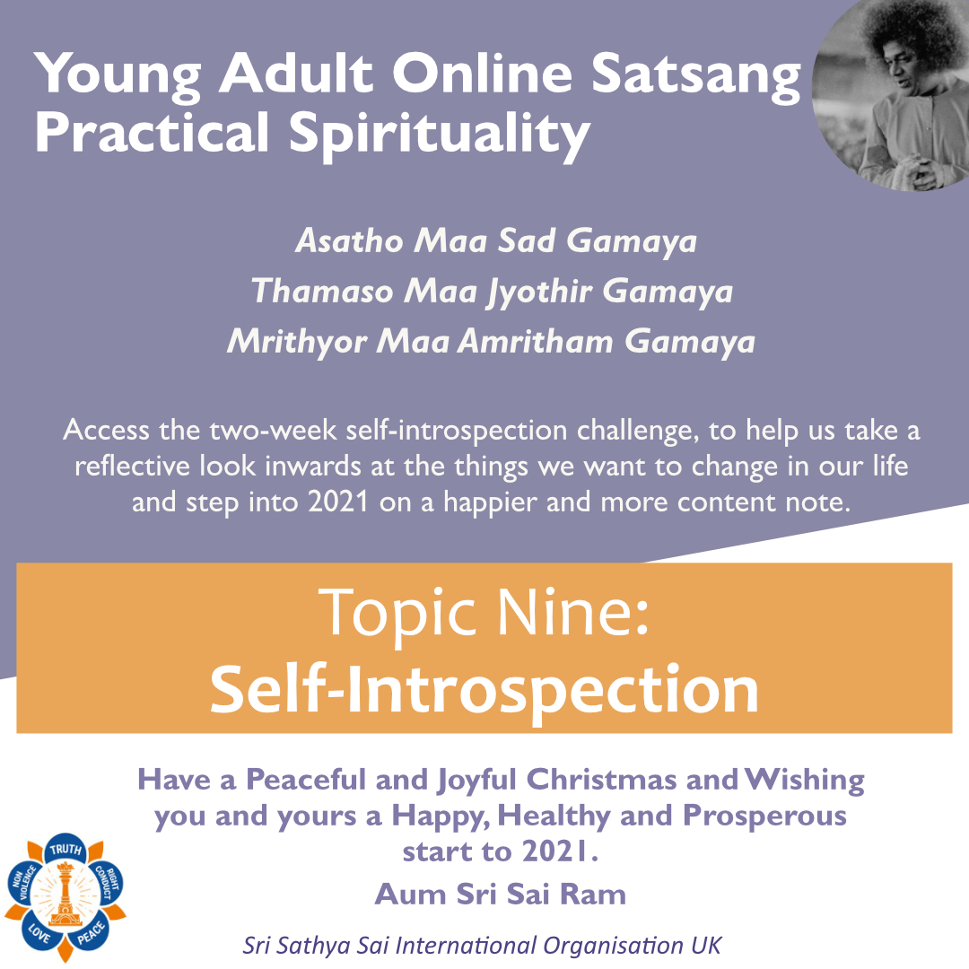 Young-Adults Online Sathsang - Sri Sathya Sai Organisation UK