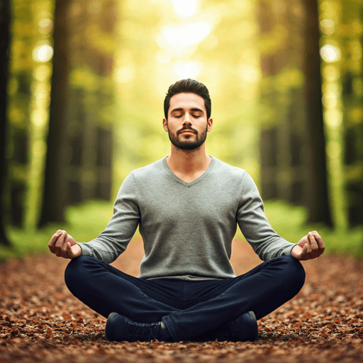 Man meditating